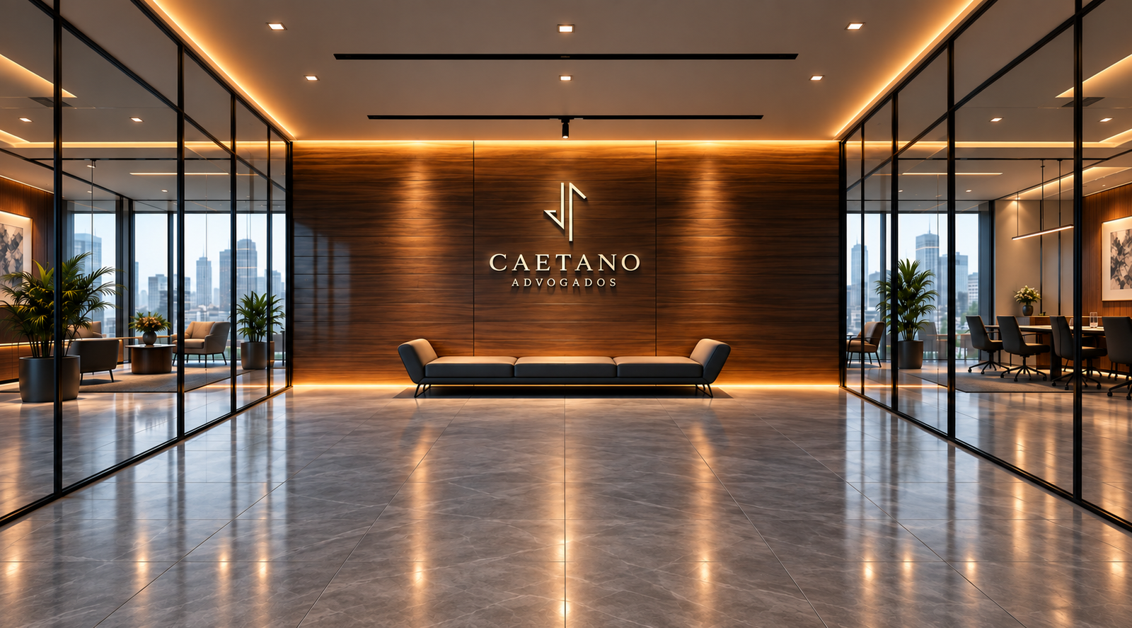 Recepção da Caetano Advogados